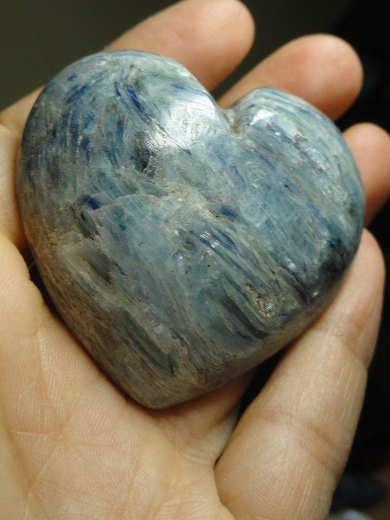 Beautiful BLUE KYANITE HEART - Earth Family Crystals
