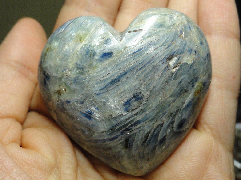 Beautiful BLUE KYANITE HEART - Earth Family Crystals