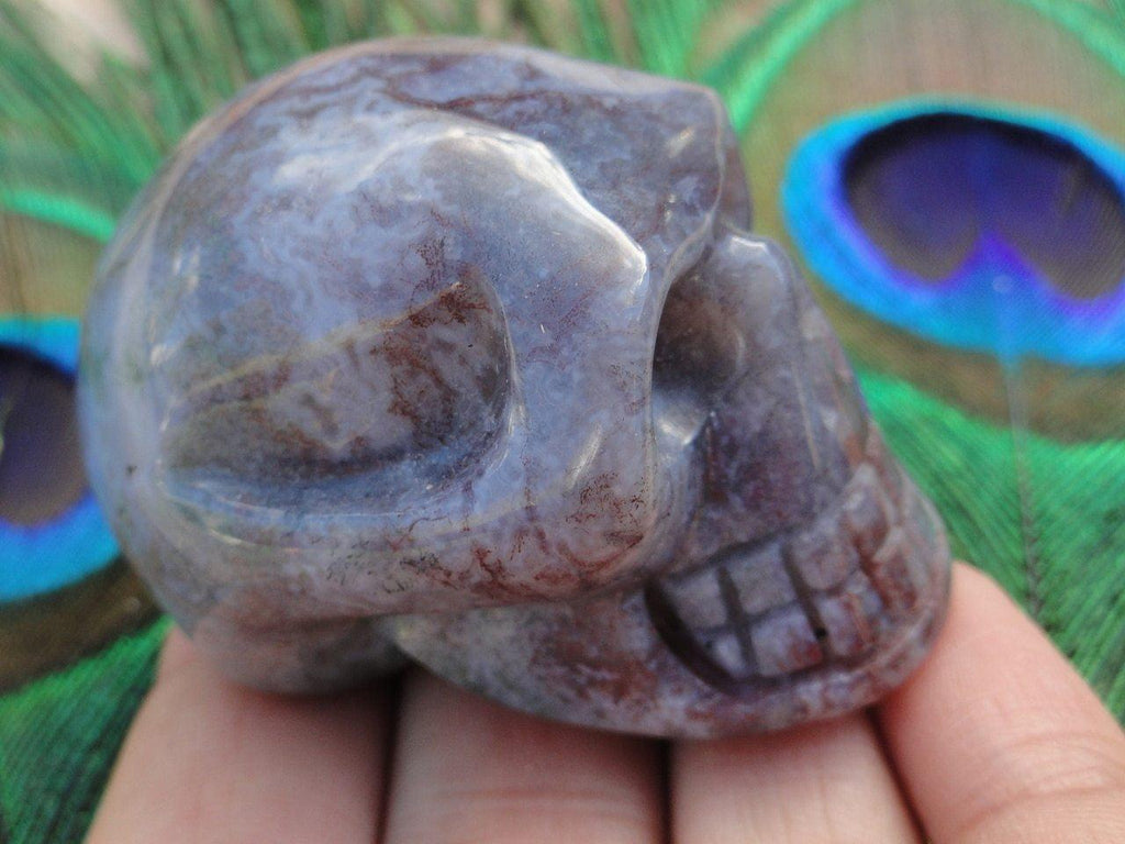 MOSS AGATE CRYSTAL SKULL - Earth Family Crystals