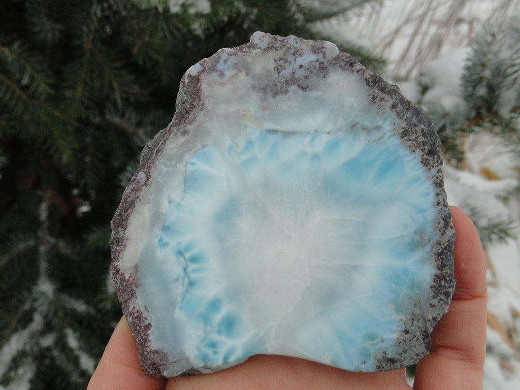 Beautiful XL POLISHED LARIMAR SPECIMEN - Earth Family Crystals