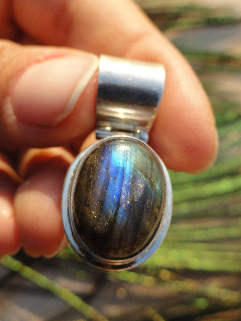 LABRADORITE PENDANT In Sterling Silver (Includes Silver Chain) - Earth Family Crystals