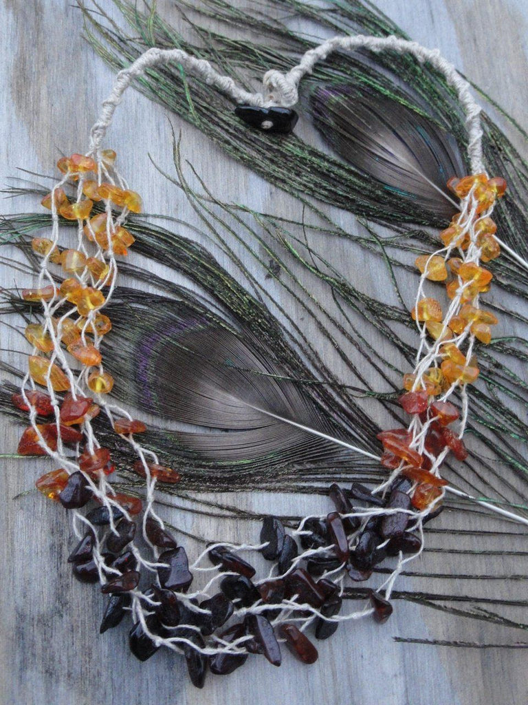 Fancy Rainbow BALTIC AMBER NECKLACE - Earth Family Crystals