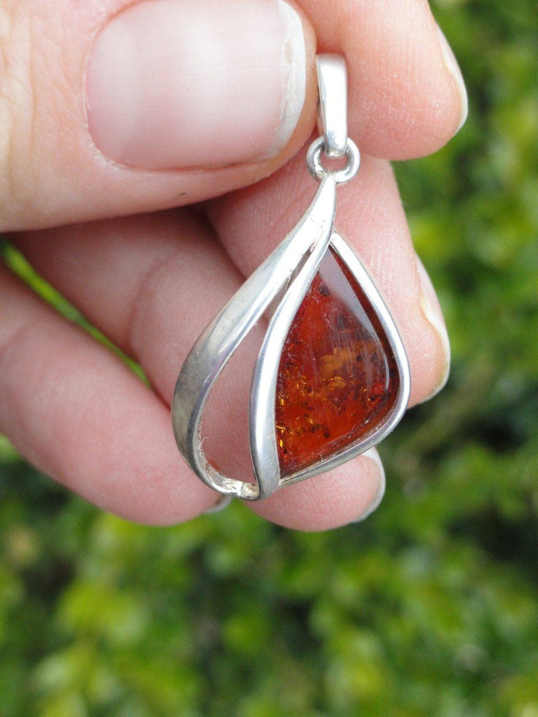 BALTIC AMBER Sterling Silver Pendant (Includes Free Silver Chain) - Earth Family Crystals