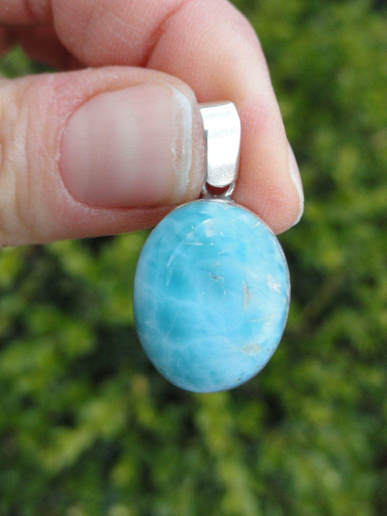LARIMAR PENDANT In Sterling Silver* (Includes Silver Chain) - Earth Family Crystals
