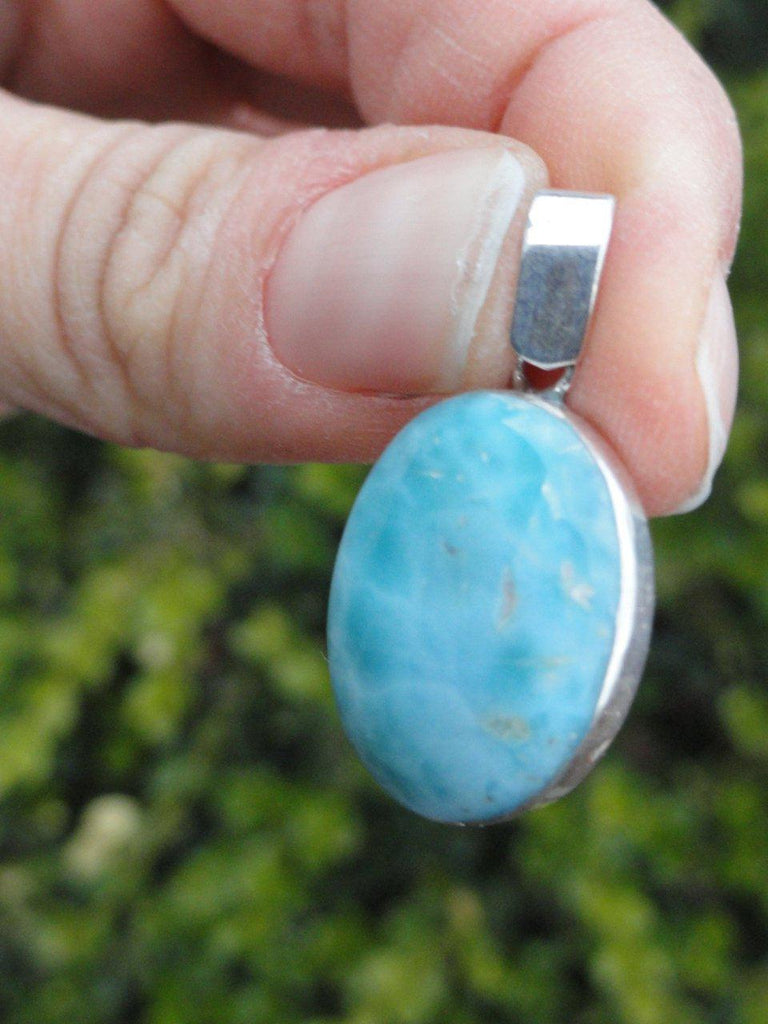 LARIMAR PENDANT In Sterling Silver* (Includes Silver Chain) - Earth Family Crystals