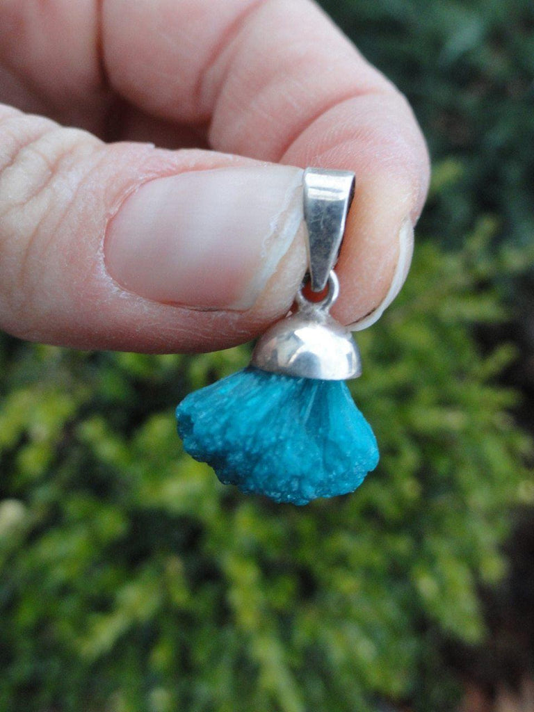 Electric Blue CAVANSITE PENDANT IN STERLING SILVER* (Includes Silver Chain) - Earth Family Crystals