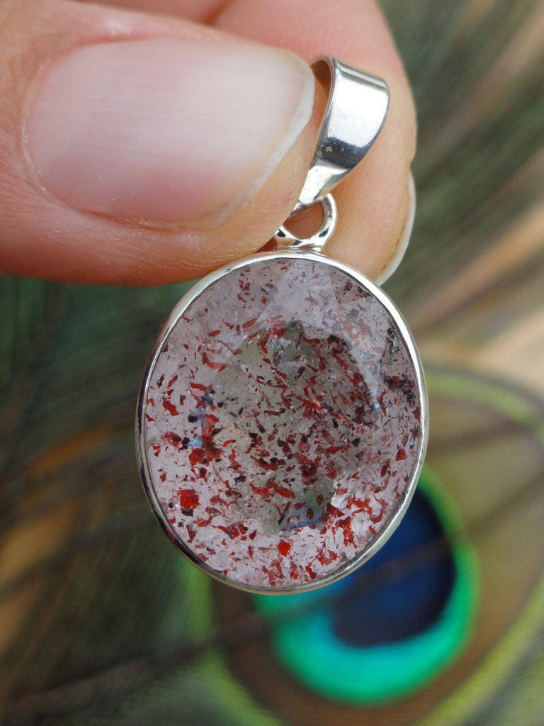 Strawberry LEPIDOCROCITE PENDANT In Sterling Silver (Includes Silver Chain) - Earth Family Crystals