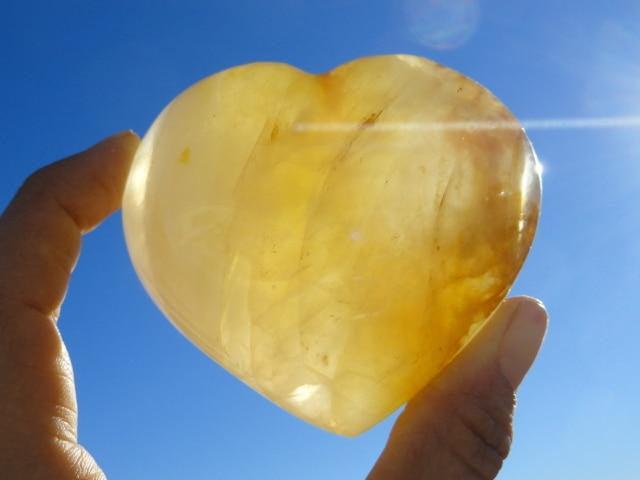 Golden HEMATOID QUARTZ Gemstone Heart - Earth Family Crystals