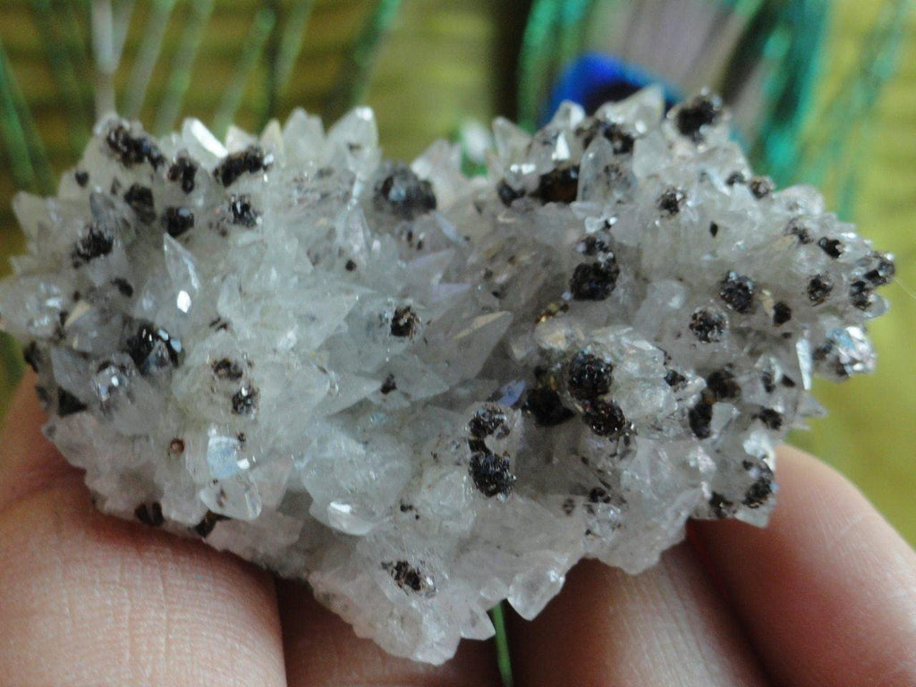 Unique STELLER BEAM CALCITE,CLUSTER With SPHALERITE & PYRITE Inclusions - Earth Family Crystals