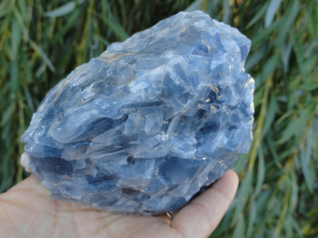 Jumbo DEEP BLUE CALCITE FREE-FORM SPECIMEN FROM MEXICO - Earth Family Crystals