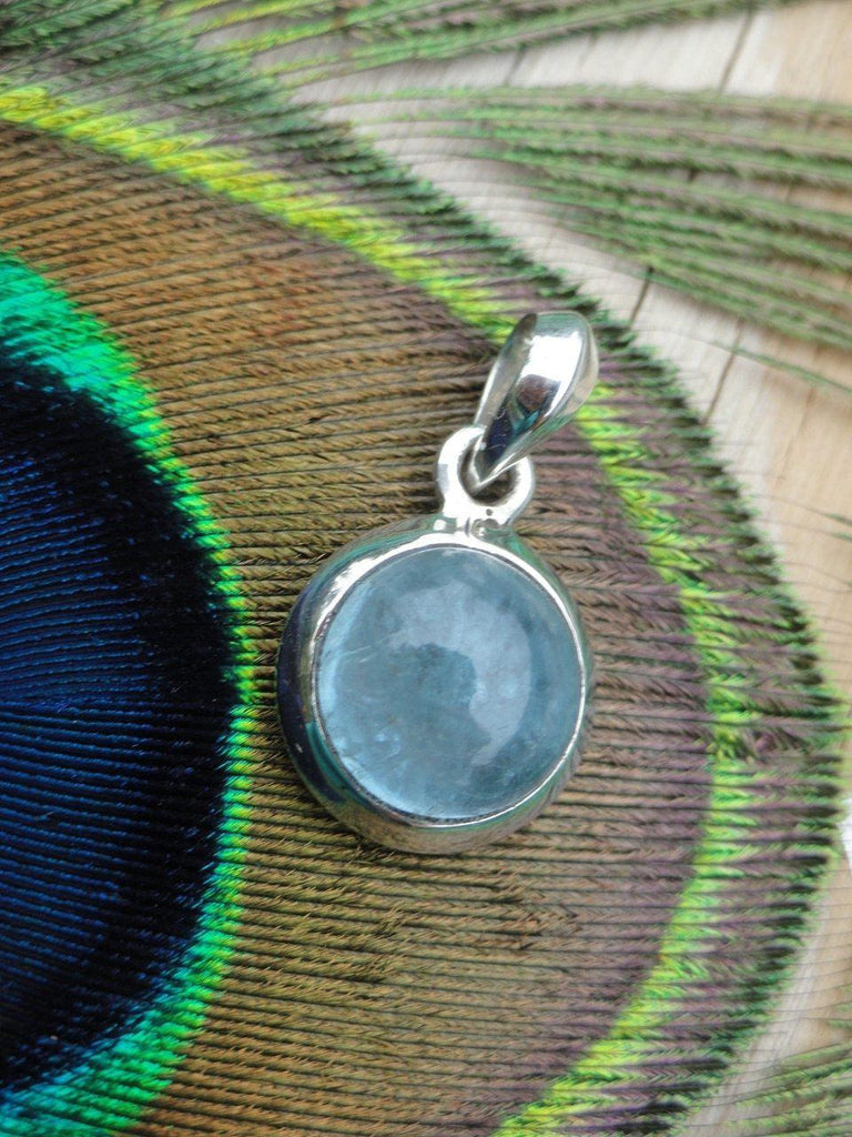 Dainty AQUAMARINE PENDANT In Sterling Silver (Includes Silver Chain) - Earth Family Crystals
