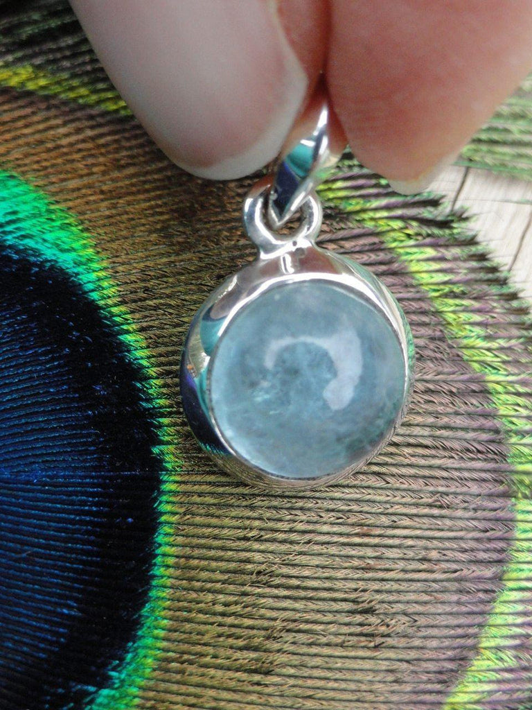 Dainty AQUAMARINE PENDANT In Sterling Silver (Includes Silver Chain) - Earth Family Crystals