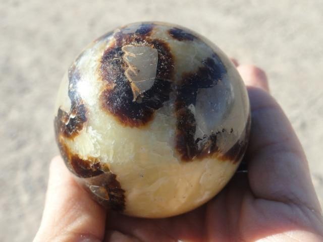 Historic Energy SEPTARIAN SPHERE - Earth Family Crystals