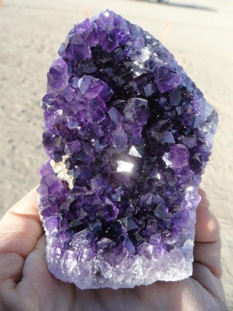 Pretty Dark Purple AMETHYST Self Standing Display Specimen - Earth Family Crystals