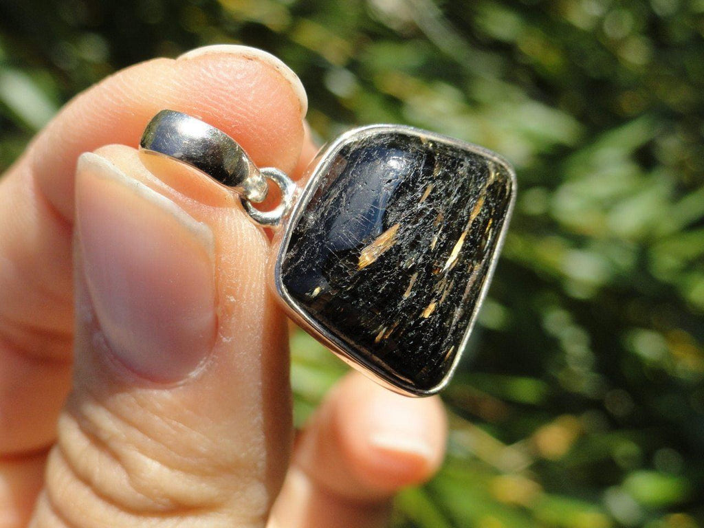 Genuine Greenland NUUMMITE PENDANT In Sterling Silver* (Includes Silver Chain) - Earth Family Crystals