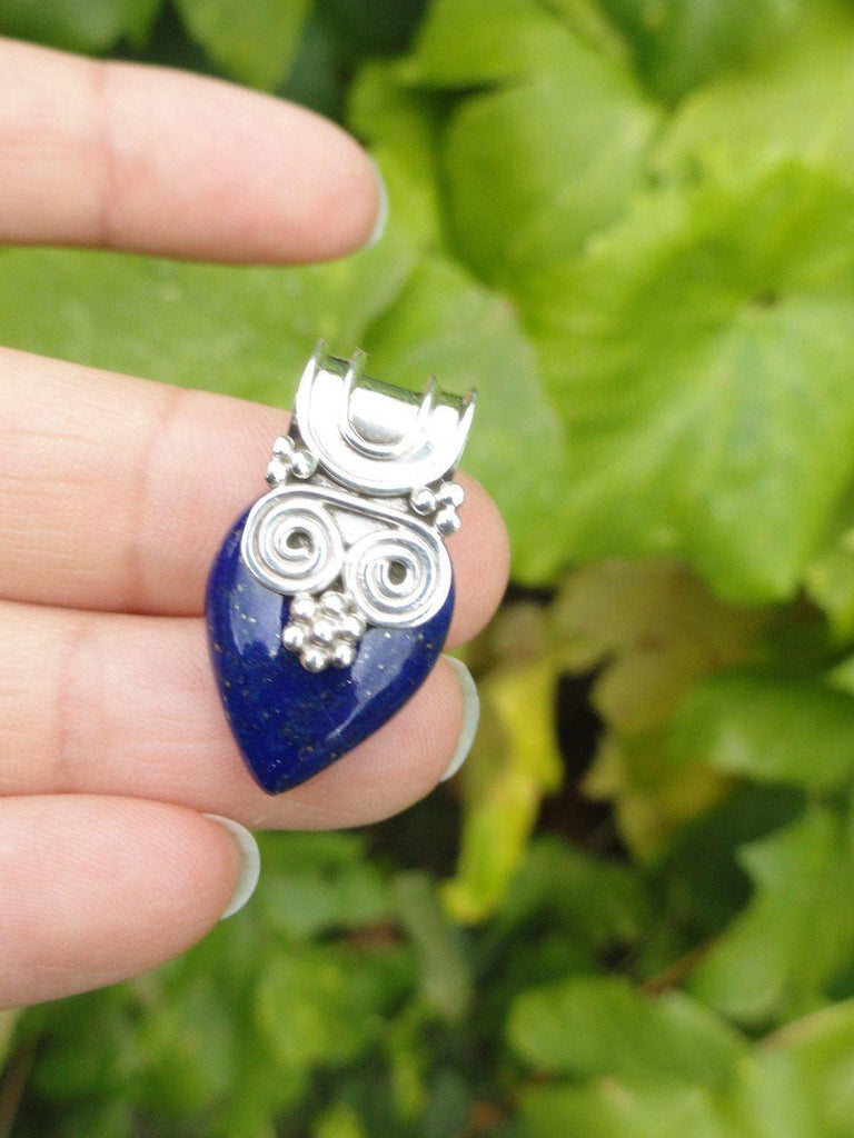 LAPIS LAZULI PENDANT In Sterling Silver (Includes Silver Chain) - Earth Family Crystals