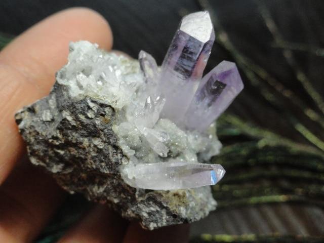 Precious Lavender Purple VERA CRUZ AMETHYST On Matrix - Earth Family Crystals