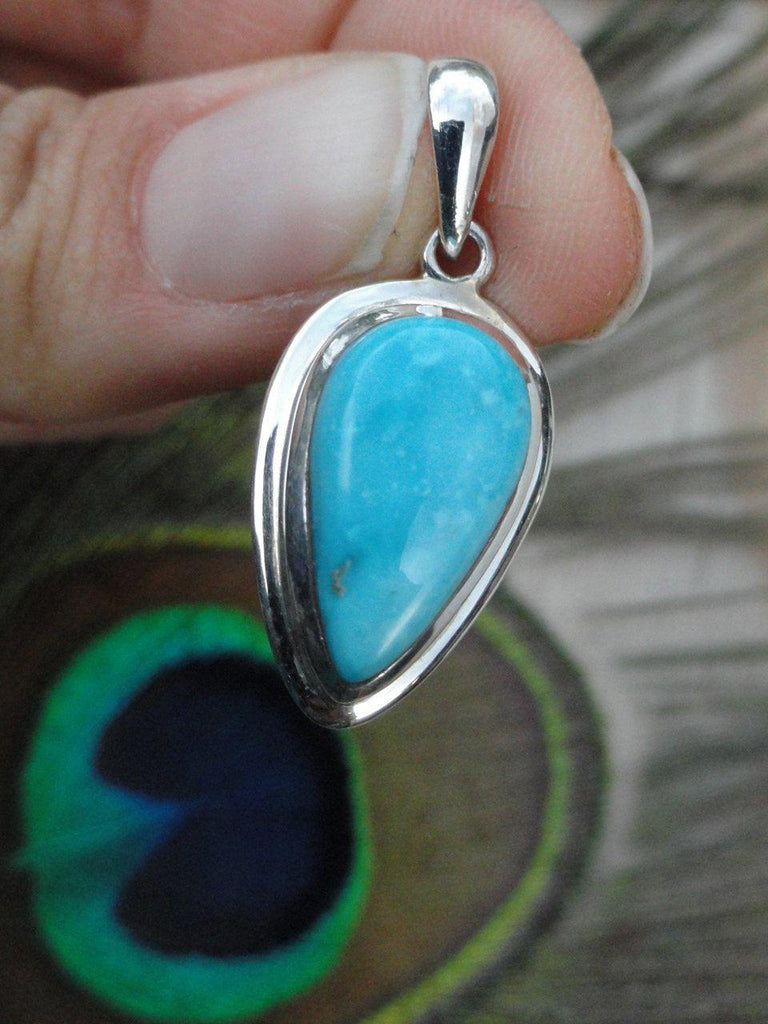 ARIZONA TURQUOISE PENDANT IN STERLING SILVER * INCLUDES SILVER CHAIN* - Earth Family Crystals