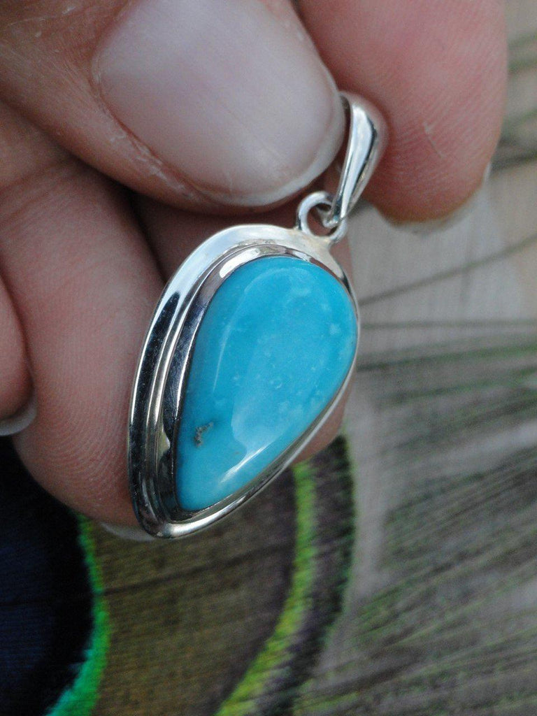 ARIZONA TURQUOISE PENDANT IN STERLING SILVER * INCLUDES SILVER CHAIN* - Earth Family Crystals