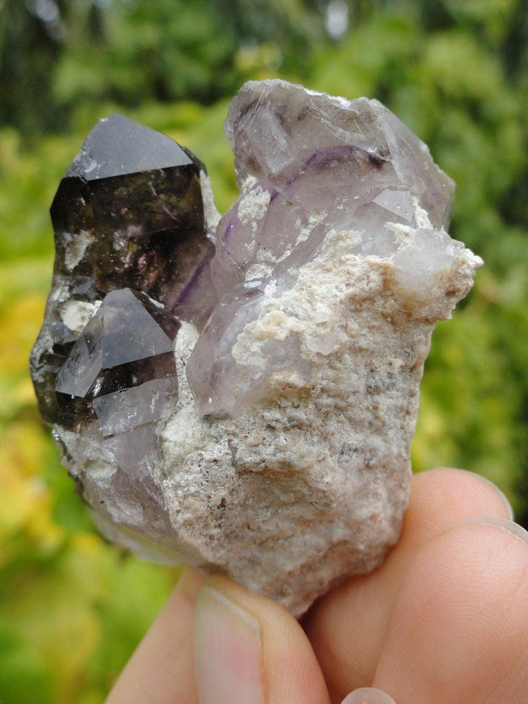 SMOKY QUARTZ With AMETHYST Inclusions From Nambia - Earth Family Crystals