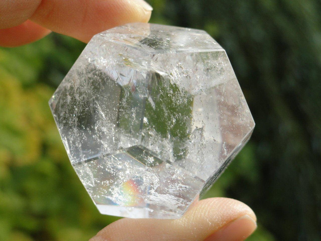 CLEAR QUARTZ DODECAHEDRON SACRED GEOMETRY SHAPE* - Earth Family Crystals