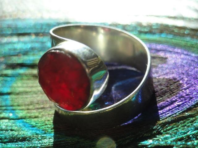 Faceted RUBY RING In Sterling Silver (SIZE 8) - Earth Family Crystals