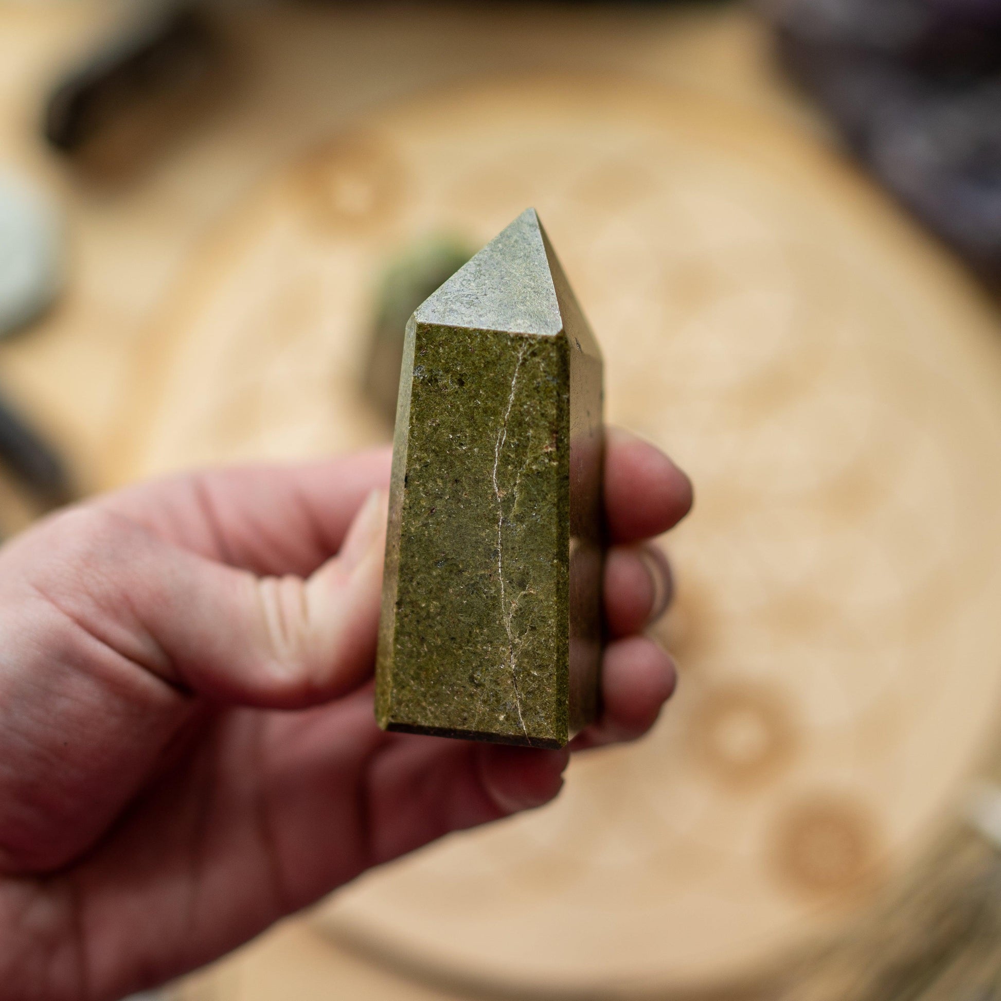 Vesuvianite Tower Point Carving ~ Balance Your Energy Body - Earth Family Crystals
