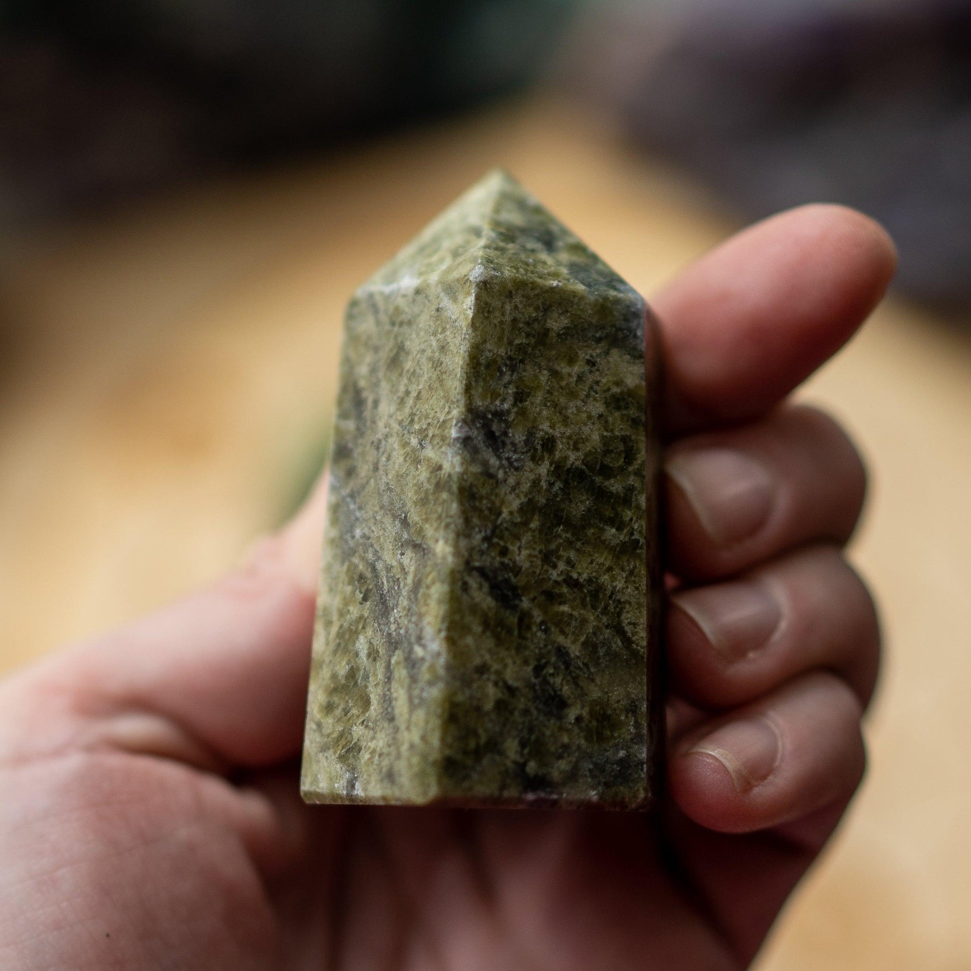 Vesuvianite Tower Point Carving ~ Balance Your Energy Body - Earth Family Crystals