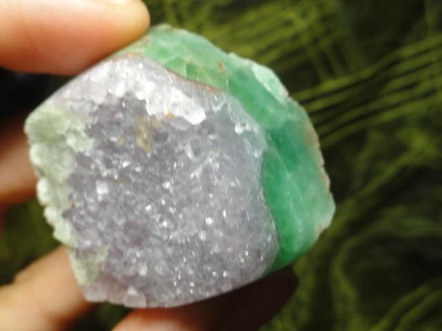 Rare! Amazing Natural Green FLUORITE With Druzy AMETHYST Cap From Mesa County, Colorado - Earth Family Crystals