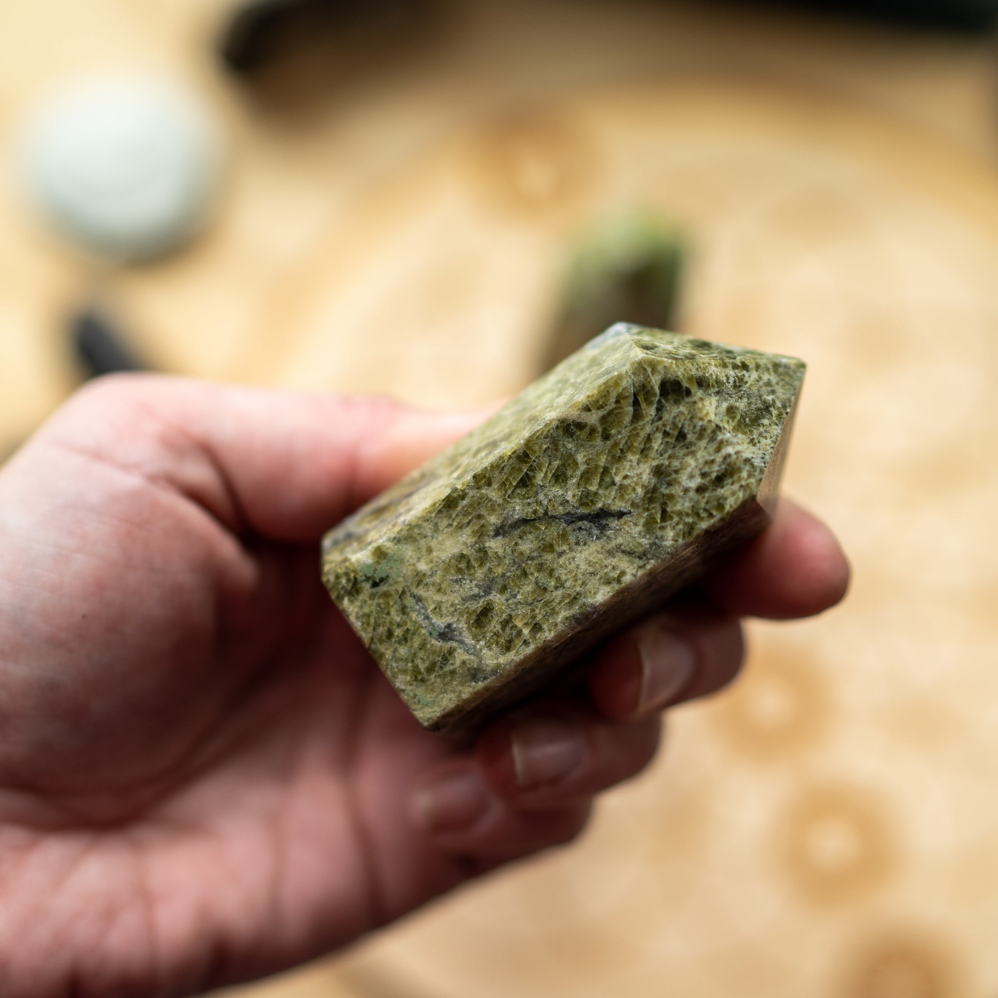 Vesuvianite Tower Point Carving ~ Balance Your Energy Body - Earth Family Crystals