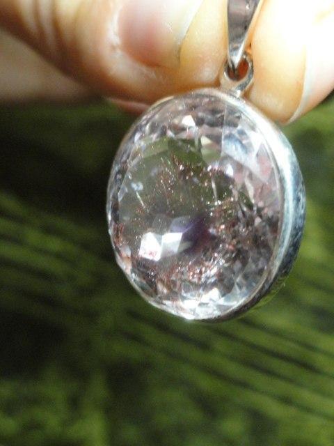 Faceted SUPER 7 Sterling Silver Pendant (Includes Silver Chain) - Earth Family Crystals