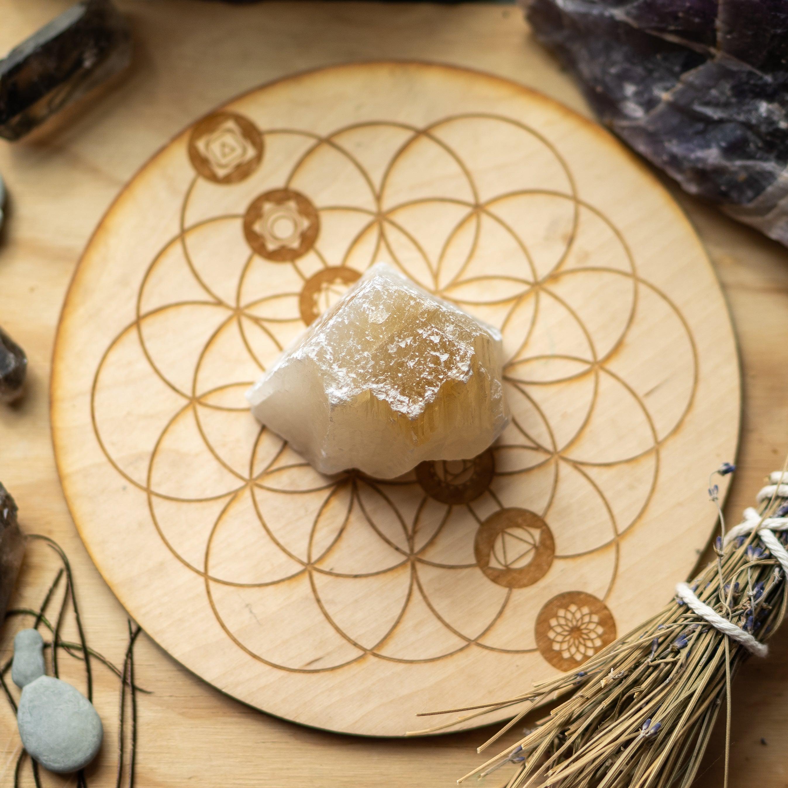 Golden Honey and Ice Calcite ~ Raw Chunky Specimen from Mexico - Earth Family Crystals
