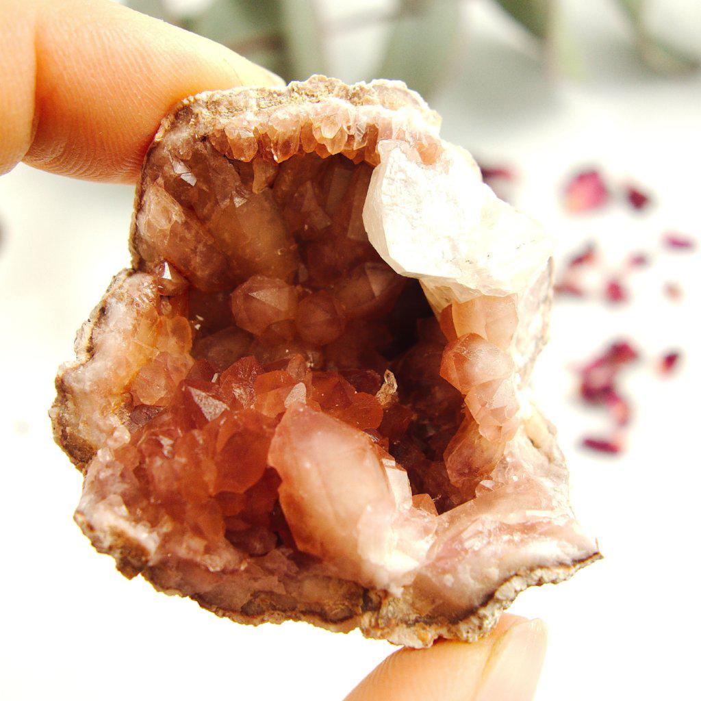 NEW FIND! Pink Amethyst Druzy Points & Clear Calcite Cluster From Patagonia - Earth Family Crystals