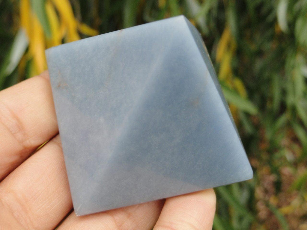 Blue ANGELITE PYRAMID - Earth Family Crystals