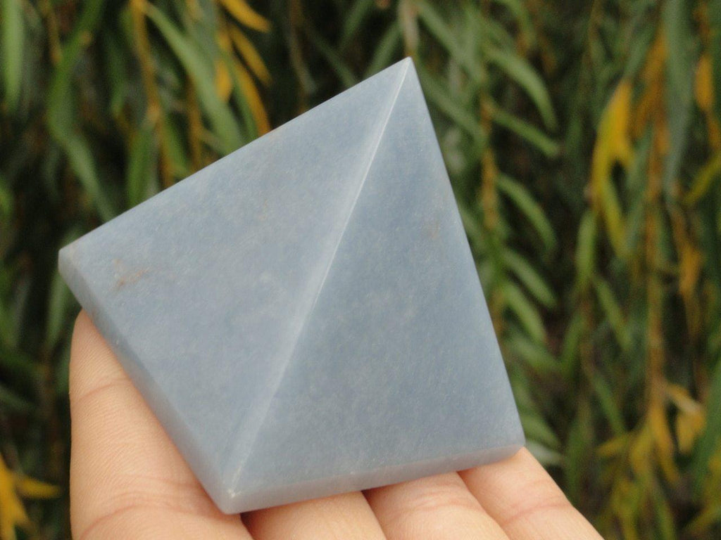 Blue ANGELITE PYRAMID - Earth Family Crystals