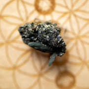 Very Rare Greek Seriphos Green Quartz Points Nestled On Crystal Matrix on Display Stand~Locality: Serifos, Greece - Earth Family Crystals