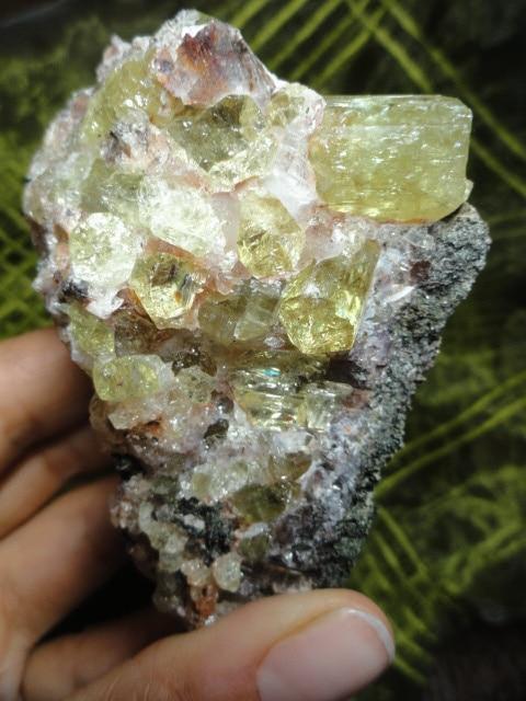 Gemmy GOLDEN APATITE CLUSTER From Mexico - Earth Family Crystals