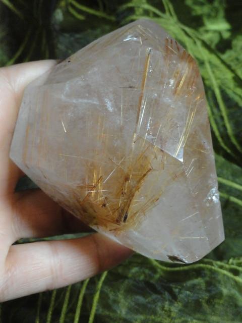 Stunning GOLDEN RUTILATED QUARTZ Self Standing Free-Form - Earth Family Crystals