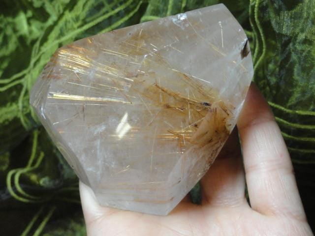 Stunning GOLDEN RUTILATED QUARTZ Self Standing Free-Form - Earth Family Crystals