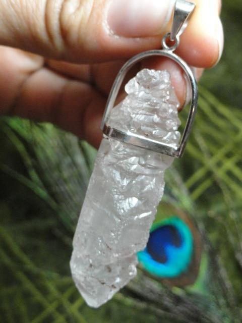 Stunning Natural PINK NIRVANA QUARTZ POINT PENDANT In Sterling Silver (Includes Silver Chain) - Earth Family Crystals