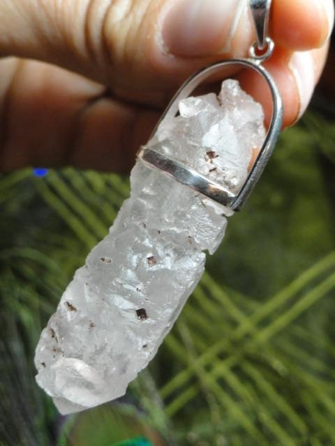 Stunning Natural PINK NIRVANA QUARTZ POINT PENDANT In Sterling Silver (Includes Silver Chain) - Earth Family Crystals
