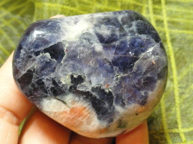 Rare Combo! Golden SUNSTONE & Violet Blue IOLITE SPECIMEN - Earth Family Crystals