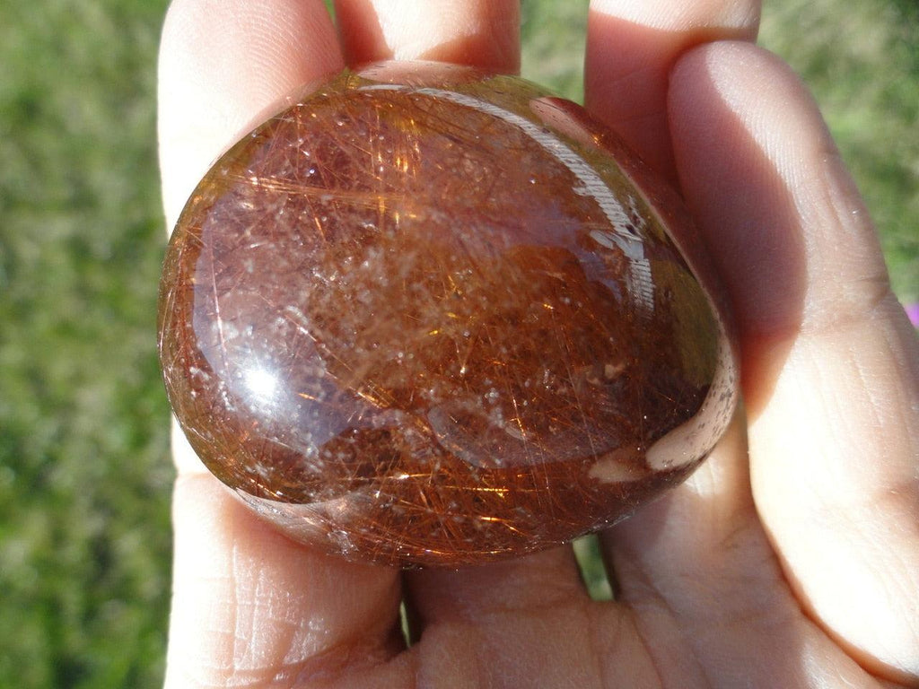 Golden Red RUTILATED QUARTZ SEER STONE From Brazil* - Earth Family Crystals