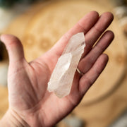 Self Healed, Elestial Natural Double Terminated Clear Quartz Specimen from Brazil~ Unique Wand Shape - Earth Family Crystals