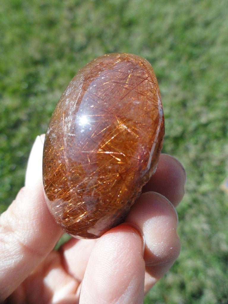 Golden Red RUTILATED QUARTZ SEER STONE From Brazil* - Earth Family Crystals