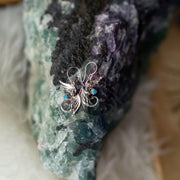 Protective Dragon Energy Earrings with Blue Opal ~ Sterling Silver ~ - Earth Family Crystals