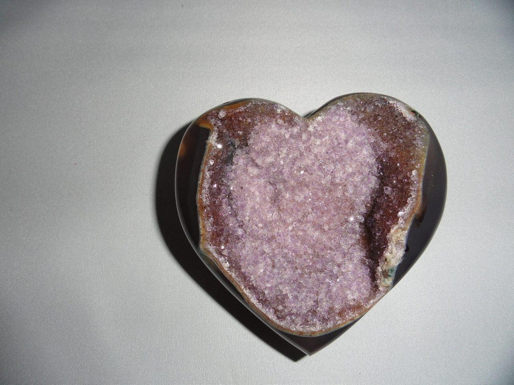LAVENDER AMETHYST GEODE HEART~  STONE OF PROTECTION, FREEDOM FROM ADDICTIONS* - Earth Family Crystals