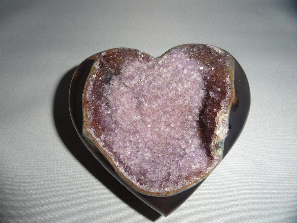 LAVENDER AMETHYST GEODE HEART~  STONE OF PROTECTION, FREEDOM FROM ADDICTIONS* - Earth Family Crystals