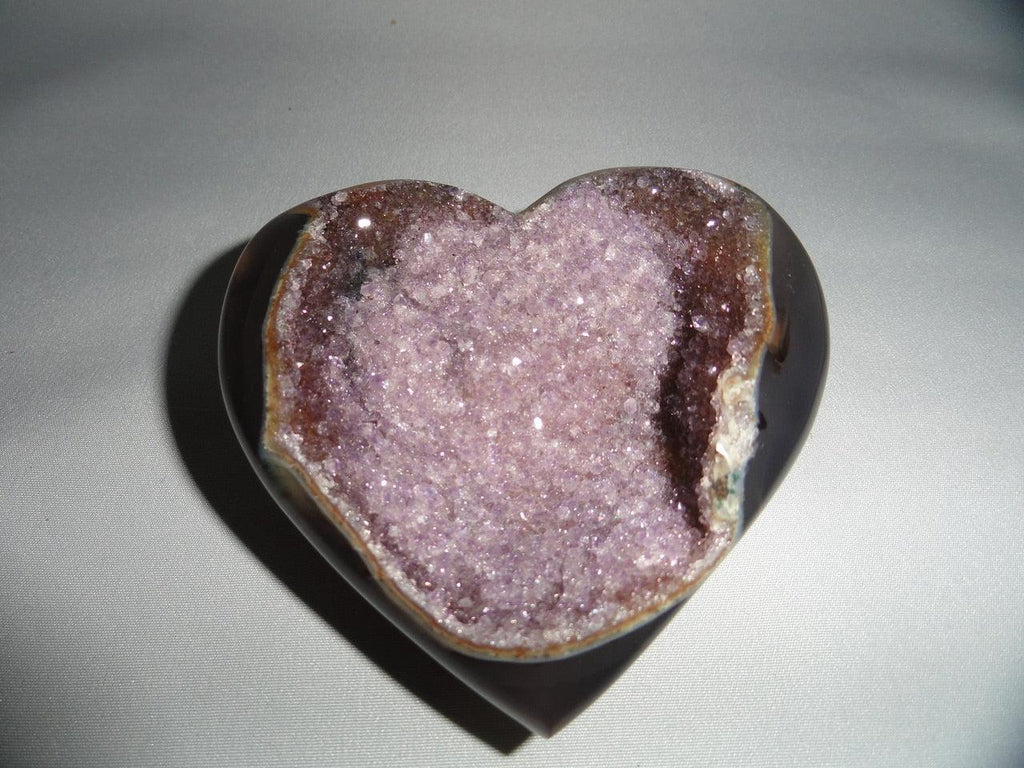 LAVENDER AMETHYST GEODE HEART~  STONE OF PROTECTION, FREEDOM FROM ADDICTIONS* - Earth Family Crystals