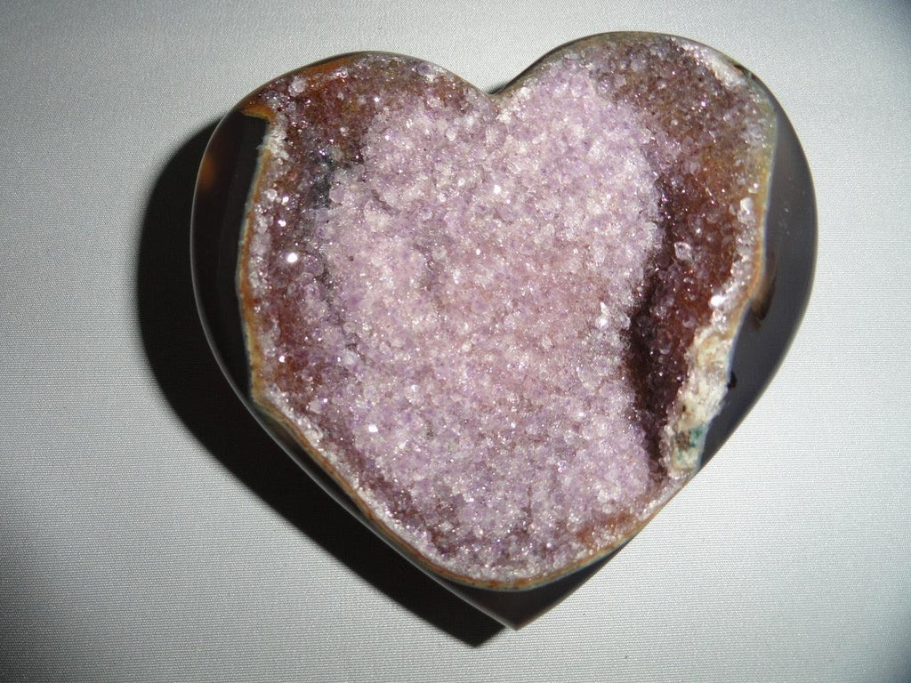 LAVENDER AMETHYST GEODE HEART~  STONE OF PROTECTION, FREEDOM FROM ADDICTIONS* - Earth Family Crystals